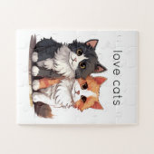Twee Schattigee Kittens houden van katten Legpuzzel (Horizontaal)