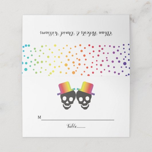 Twee schedel en een homopbruiloft (Buitenkant ongevouwen)