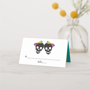 Twee schedelbriden en een confetti lesbische bruil