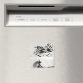 Twee schetsen voor de achterzijde van de medaille, magneet (Insitu (Vaatwasser))