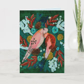 Twee schildpadden met kerstmis feestdagen kaart (Voorkant)