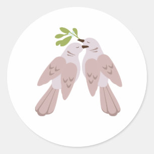 Twee schildpadden ronde sticker