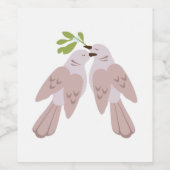 Twee schildpadden wijn etiket (Enkel label)