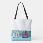twee schoenenzeilen tote bag (Achterkant)