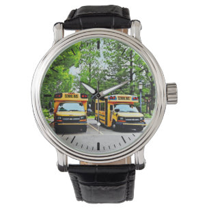 Twee schoolbussen horloge