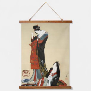 Twee schoonheden, Hokusai Hangend Wandkleed