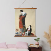 Twee schoonheden, Hokusai Hangend Wandkleed (Slaapkamer)