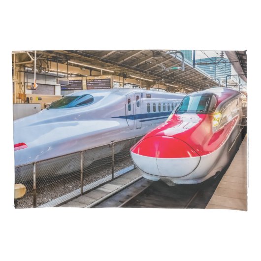 Twee Shinkansen op het Tokyo-station Kussensloop (Voorkant)