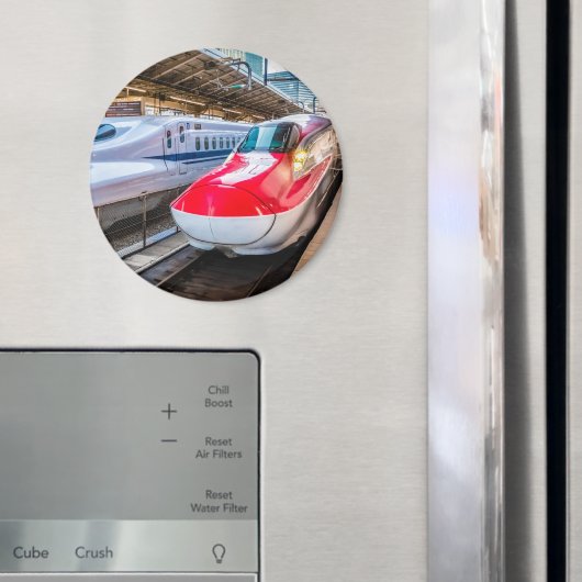 Twee Shinkansen op het Tokyo-station Magneet (Insitu (Koelkast))