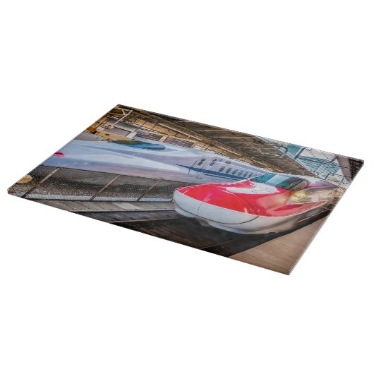 Twee Shinkansen op het Tokyo-station Snijplank (Hoek)