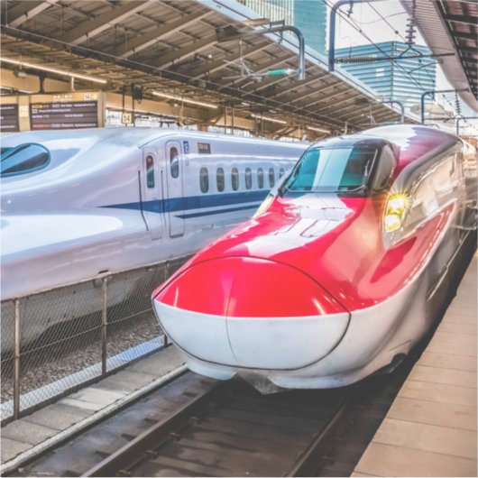 Twee Shinkansen op het Tokyo-station Sticker (Voorkant)