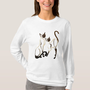 Twee Siamese katten Shirten T-shirt