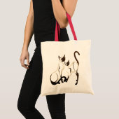 Twee Siamese kattenzakken Tote Bag (Voorkant (product))