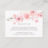 Twee Sided Cherry Blossom Pink Weddenschap Informatiekaartje (Achterkant)