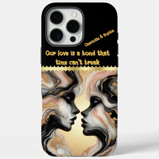 Twee silhouetten versmelten in harmonie. Case-Mate iPhone case (Achterkant)