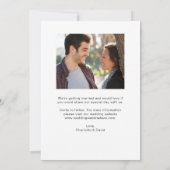 Twee simpele foto's bewaren de datum save the date (Achterkant)