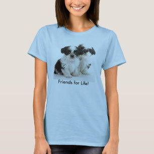 Twee sjiitische Tzu-Puppies - vrienden voor het le T-shirt