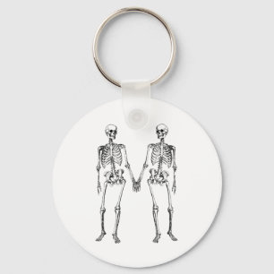 Twee skeletten sleutelhanger