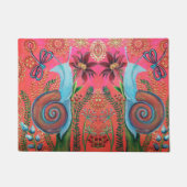 twee slakken op roze deurmat (Voorkant)