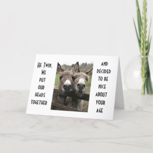 TWEE SLIMME "A's" MAKEN GEHEUGEN *TWIN'S* AGE DONK Kaart