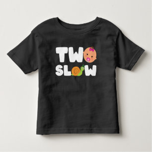 Twee Slow Funny 2 Jaar Oud Peuter Slak Theme Kinder Shirts