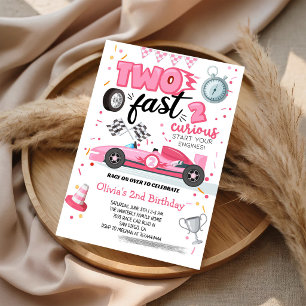 Twee Snel 2 Nieuwsgierig Racende Auto Roze 2de Ver Kaart