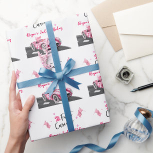 Twee Snel Nieuwsgierig Verjaardagsfeest Cadeaupapier