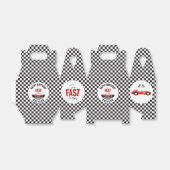 Twee Snel Race Car Boy 2e verjaardag Bedankdoosjes (Uitgevouwen)