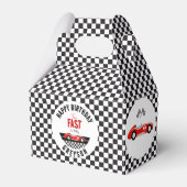 Twee Snel Race Car Boy 2e verjaardag Bedankdoosjes (Voorkant Zijde)