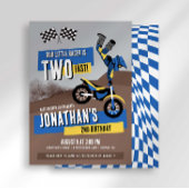 Twee Snel Verjaardagsuitnodiging voor Dirt Bike Kaart