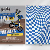 Twee Snel Verjaardagsuitnodiging voor Dirt Bike Kaart