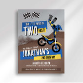 Twee Snel Verjaardagsuitnodiging voor Dirt Bike Kaart