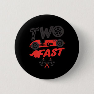 Twee Snel, Viering Racerauto, Viering Ronde Button 5,7 Cm