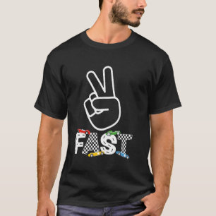 Twee snelle 2 nieuwsgierige verjaardag 2 jaar oude t-shirt