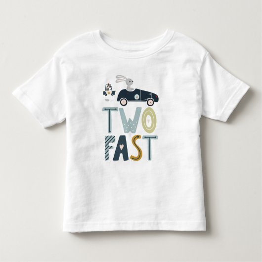 Twee snelle 2de verjaardag van Toddler Tshirt (Voorkant)