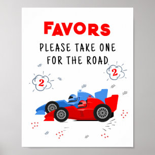Twee snelle 2e verjaardag gunsten teken poster