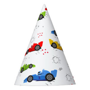 Twee snelle 2e verjaardag Kinder raceauto's naam g Feesthoedjes