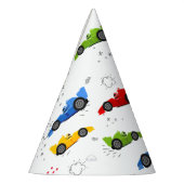 Twee snelle 2e verjaardag Kinder raceauto's naam g Feesthoedjes (Links)