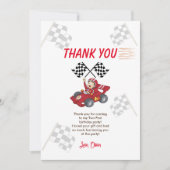 Twee snelle 2e verjaardag opgroeien bedankkaart (Voorkant)