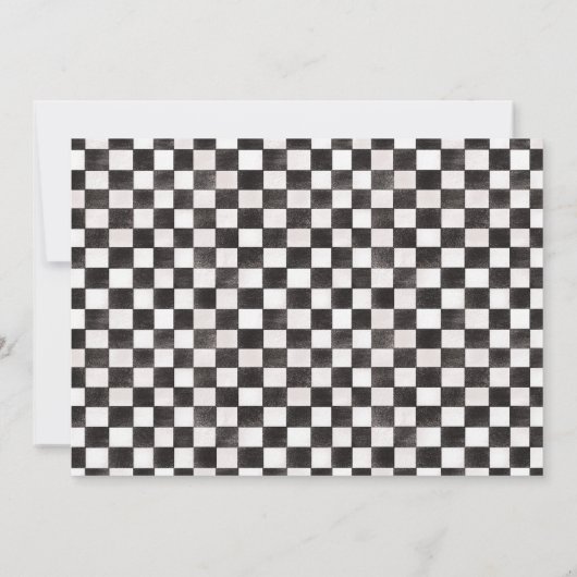 Twee snelle 2e Verjaardag Racing Auto Jongen Party Kaart (Achterkant)