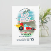 Twee snelle auto aangepaste foto kaart (Staand voorkant)