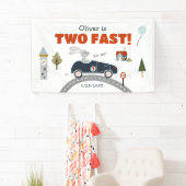 Twee snelle auto's 2e verjaardag banner (Insitu)