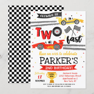 Twee snelle geboortecirkel op de tweede verjaardag kaart