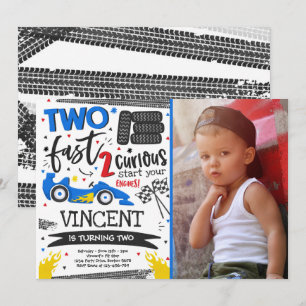 Twee snelle geboortecirkel op de tweede verjaardag kaart