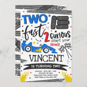 Twee snelle geboortecirkel op de tweede verjaardag kaart