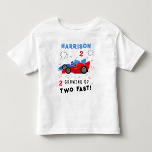 Twee snelle Kinder raceauto's van de tweede verjaa Shirts