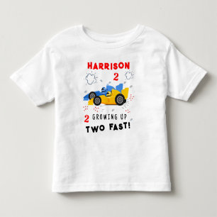 Twee snelle Kinder raceauto's van de tweede verjaa Shirts