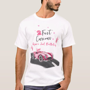 Twee snelle nieuwsgierige verjaardag ouders t-shirt