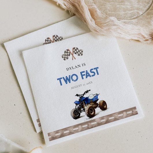 TWEE snelle quad fiets verjaardag Servet