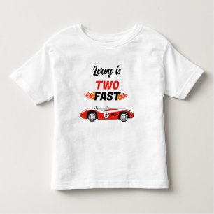 Twee snelle  Race Car Boy 2e Verjaardag Kinder Shirts